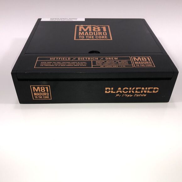 James Hetfield Metallica M81 Blackend Doble Empty Wooden Cigar Box 8.75x8x2 - Picture 2 of 8